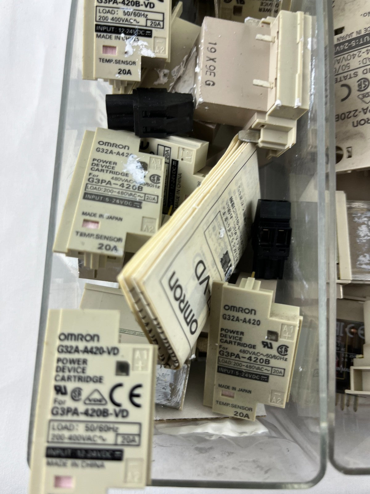 Omron G3PA-420B-VD Solid State Relay Lot 20A SSR Power Cartridges G32A-A420-VD