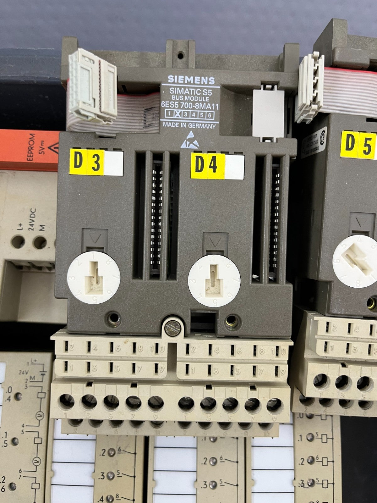 Siemens S5-100U CPU 100 PLC Bundle Power Supply, Bus, Digital/Relay I/O Modules