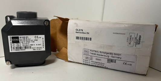 R. STAHL 8102/21-31 ATEX Junction Box Ex e, IP66, 690V - New in Box