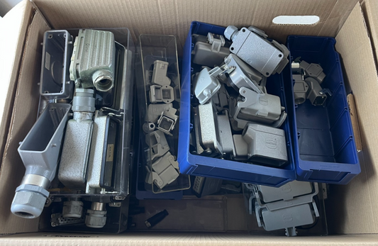 Harting Heavy Duty Connector Housings & Inserts Mixed Lot ~10kg Used Han Series