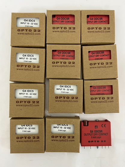 Opto 22 G4 Bundle: 6x IDC5 Input 10–32VDC + 6x ODC5R Output Dry Contact 5V Logic