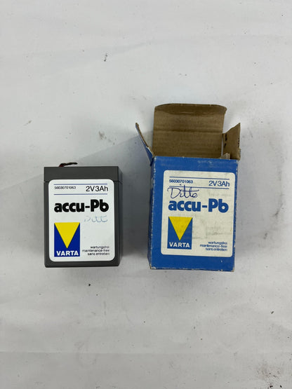 Varta accu-Pb 2V 3Ah Lead Battery 56030701063 Vintage NOS Box Germany