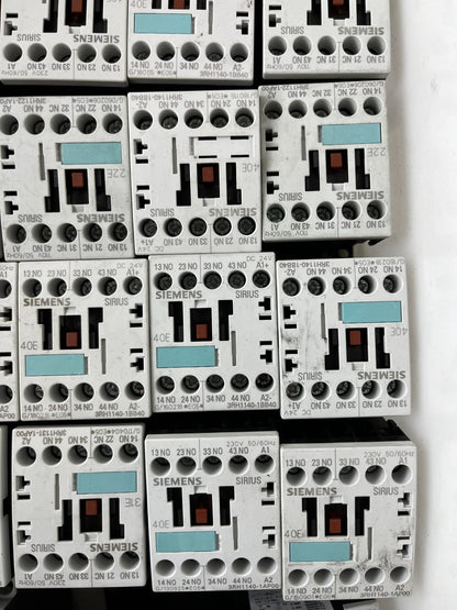 Siemens SIRIUS Contactor Relay Lot 35pcs 3RH1140 3RH1131 Mixed 24V/230V Used