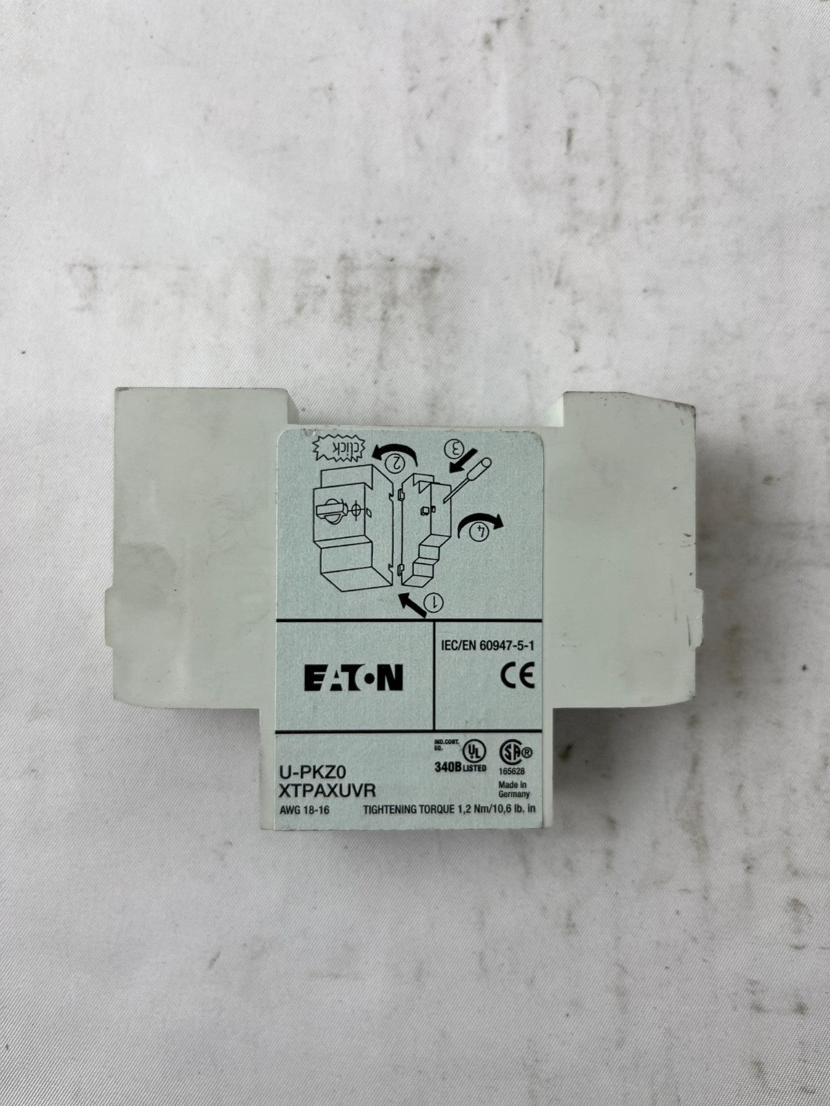 Eaton U-PKZ0 XTPAXUVR Undervoltage Release Module PKZ0 Used Spare Unit