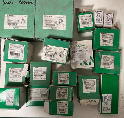 Schneider Electric Industrial Automation Lot – 19pcs LC1D50P7, LRD3357, LR2K0307