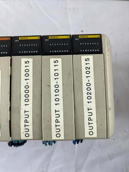 Omron CQM1 CPU41 PLC System PA203 ID212 OD212 Rack RS232 Good Used