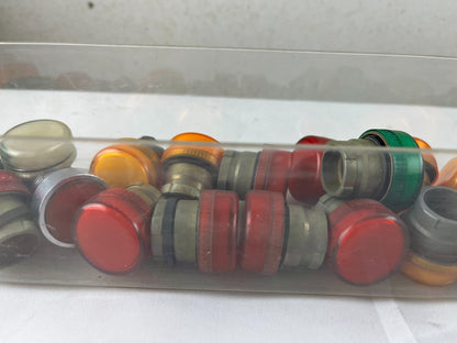 Mixed Lot 22mm Pilot Light Indicator Heads Red Green Amber White New Used