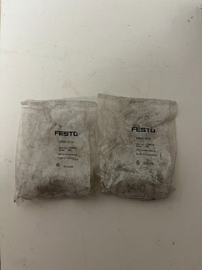 Festo CRQS-16-12 130655 Push-In Connector Pneumatic Fitting New Lot of 2 Pcs
