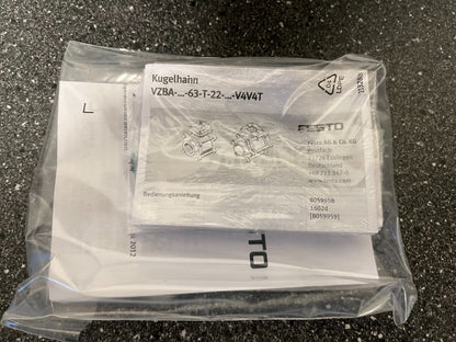 Festo VZBA 1-1/4" Stainless Steel Pneumatic Ball Valve Actuator VZBA-63-T-22