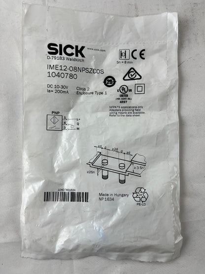 SICK IME12-08NPSZC0S Proximity Sensor NEW 8mm M12 PNP Inductive 1040780 Sealed