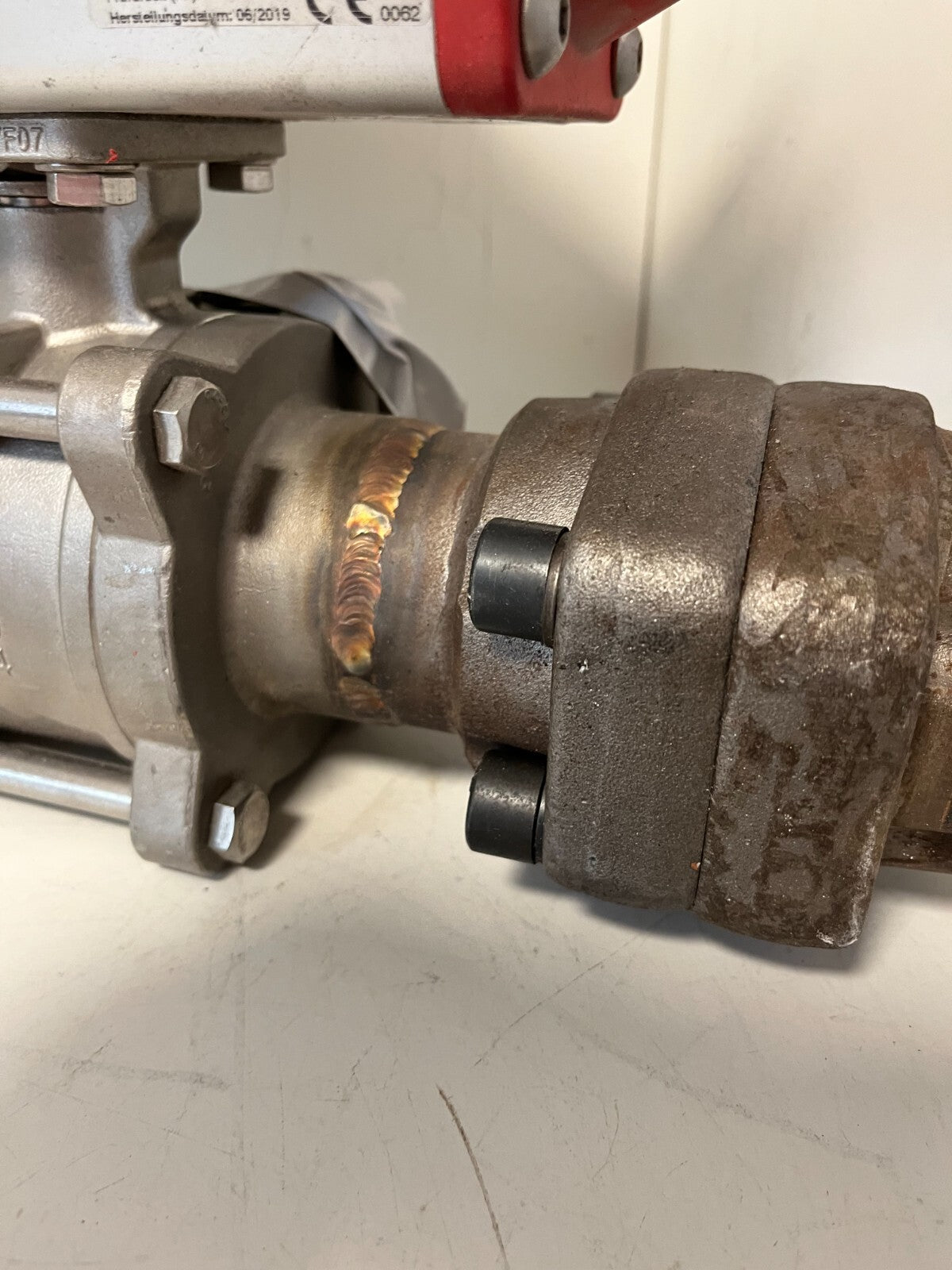 END-Armaturen ZA310367 DN50 Pneumatic Ball Valve PN64 SS PTFE Double Acting