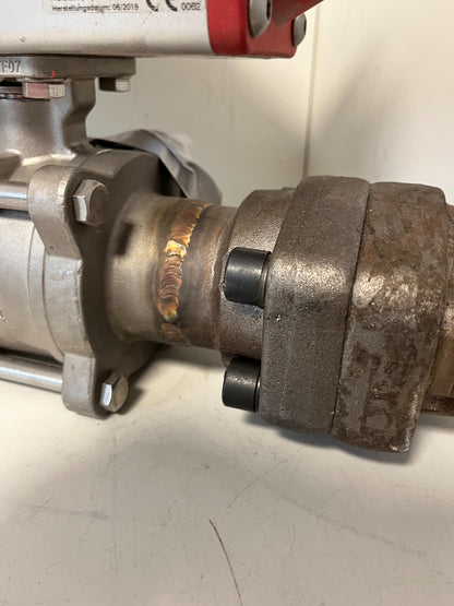 END-Armaturen ZA310367 DN50 Pneumatic Ball Valve PN64 SS PTFE Double Acting