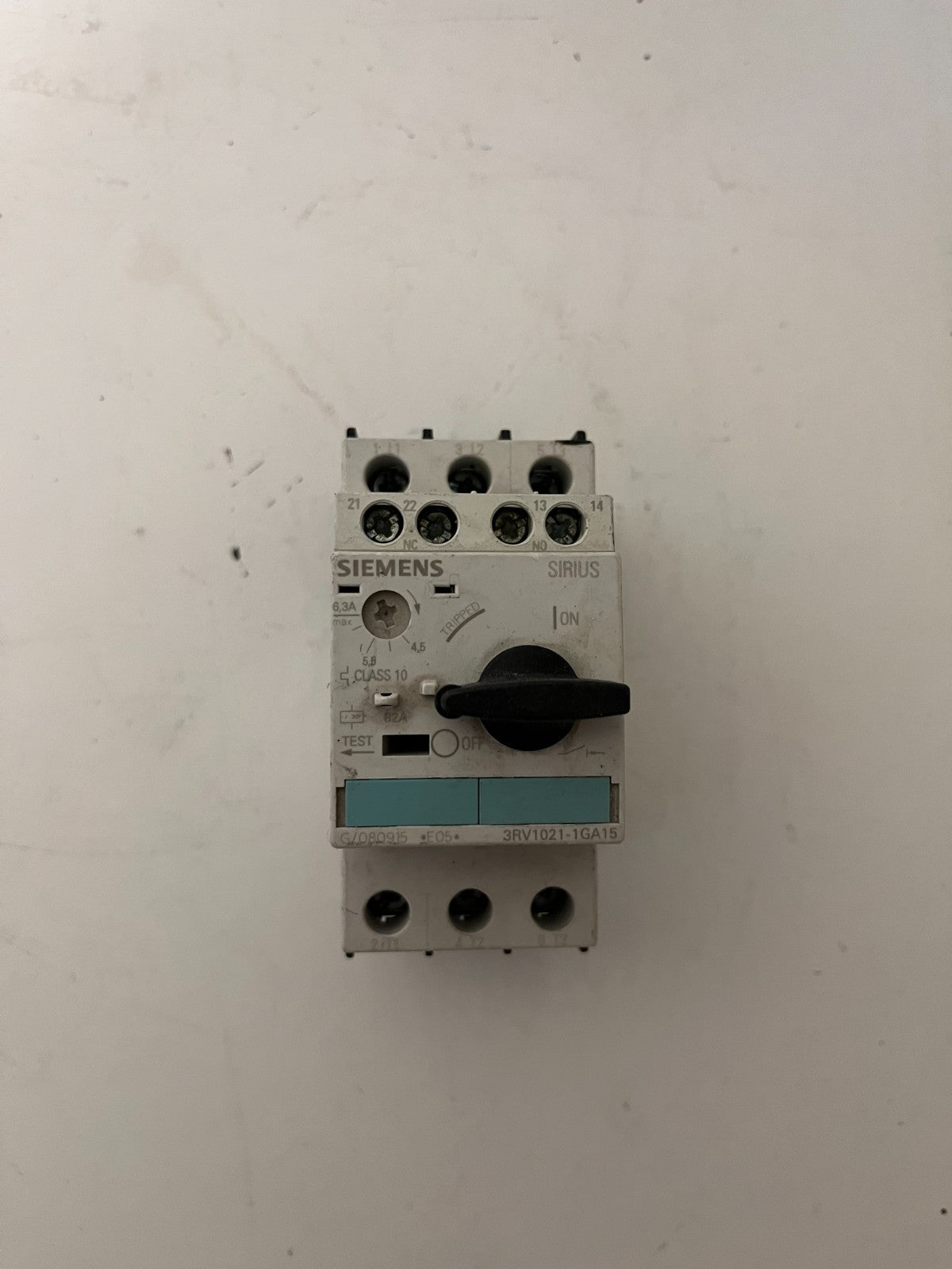 Siemens 3RV1021-1GA15 SIRIUS Motor Starter Protector 4.5–6.3A Used Spare Part