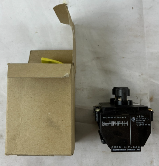 Mannesmann Dematic CBD2 Pushbutton Contact Block 87466844 20A New NOS