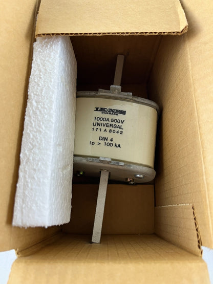 LK‑NES 171A8042 NH4 Fuse 1000A 500V gG Universal DIN 4 Denmark New in Box