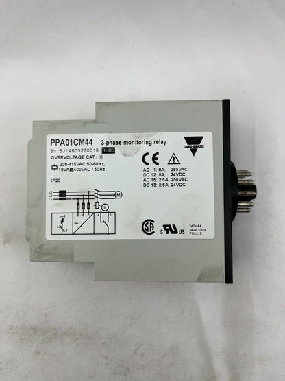Carlo Gavazzi PPA01CM44 3-Phase Monitoring Relay SPDT 208-415VAC New in Box