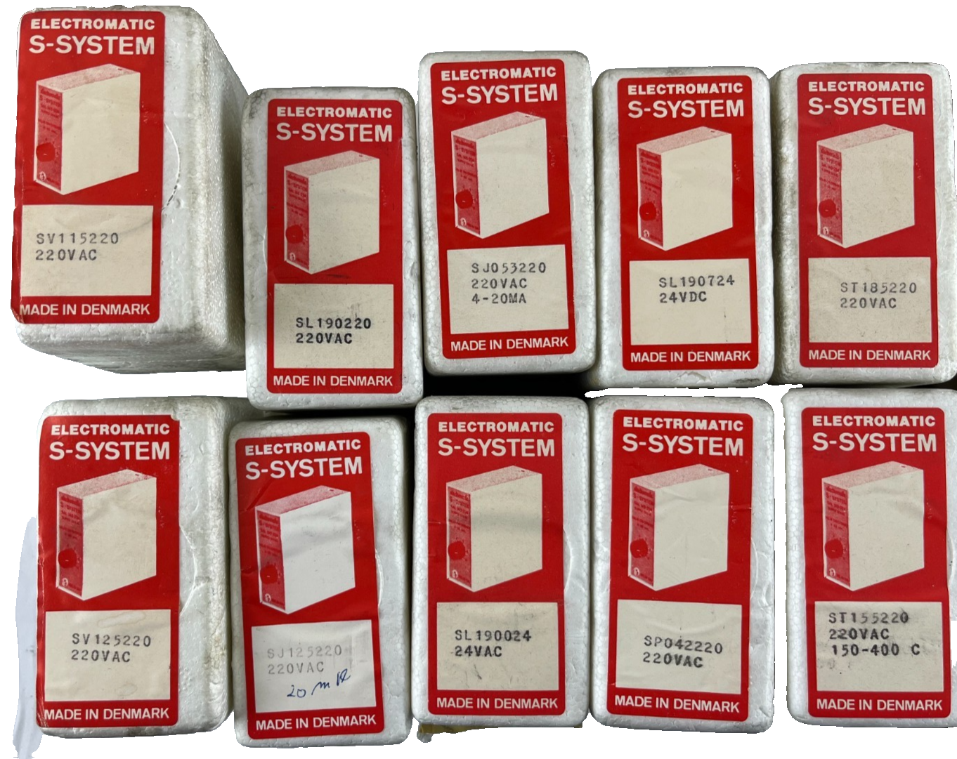 10x Electromatic S-System Dual Level Relay Mixed Models 220VAC Denmark Bundle