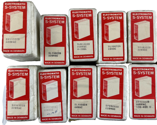 10x Electromatic S-System Dual Level Relay Mixed Models 220VAC Denmark Bundle