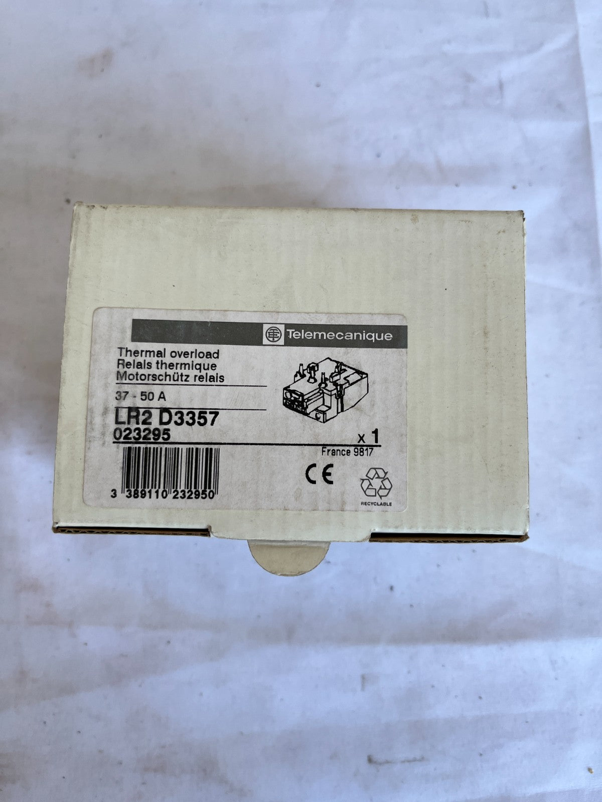 Telemecanique LR2 D3357 Thermal Overload Relay 37-50A New Spare Unit