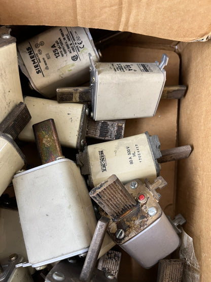 Siemens Teknis NH Fuse Link Lot 80A 125A 500V Used Huge Bundle Spare Parts