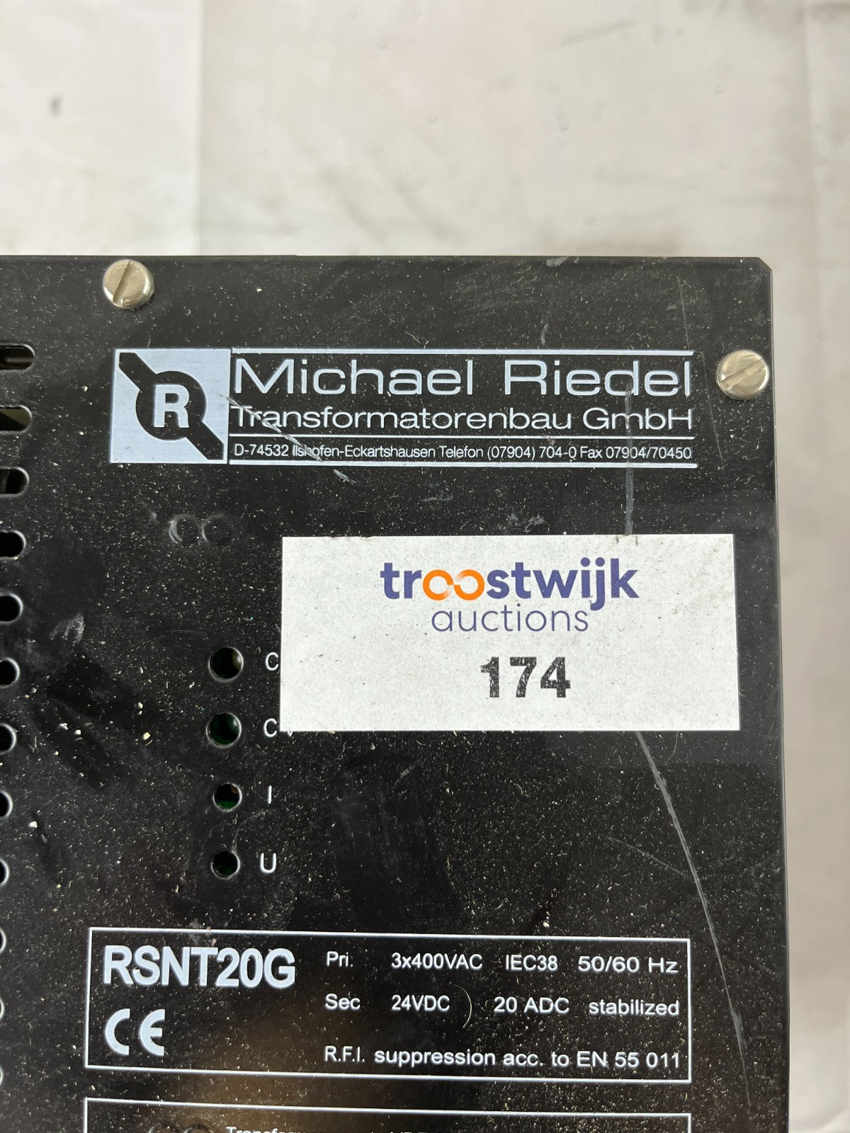 Michael Riedel RSNT20G 24VDC 20A Stabilized Power Supply 3x400VAC Used Spare
