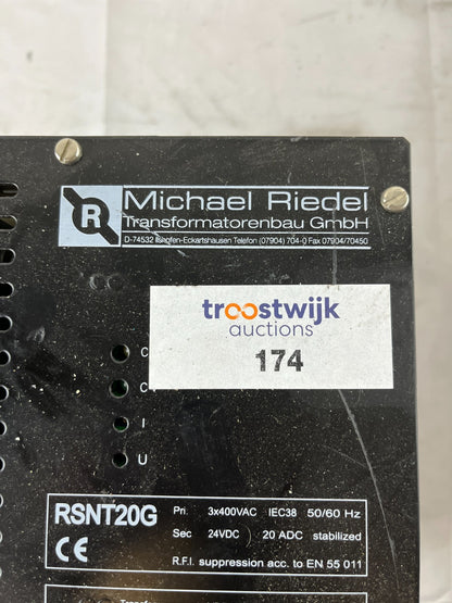 Michael Riedel RSNT20G 24VDC 20A Stabilized Power Supply 3x400VAC Used Spare
