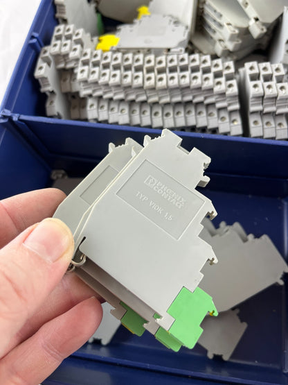 Phoenix Contact DIKD 1.5 Disconnect Terminal Block Lot 50pcs Used Grey DIN