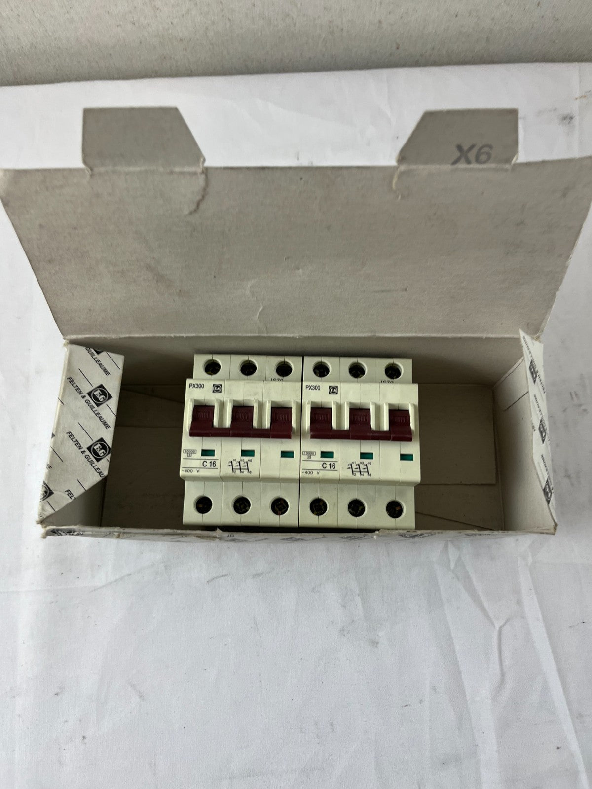 Felten & Guilleaume PX300 C16A 3‑Pole 400V 10kA Miniature Circuit Breaker Lot 2x