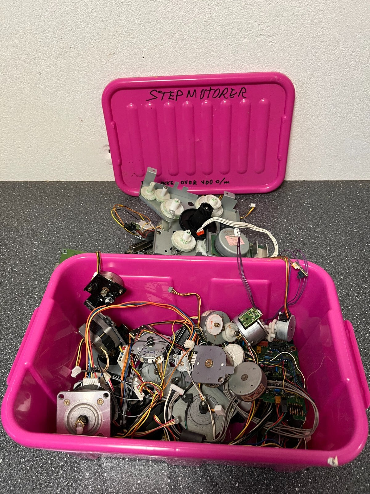 Large Lot of Assorted Stepper Motors and Components - Hobbyist/Repair Parts
