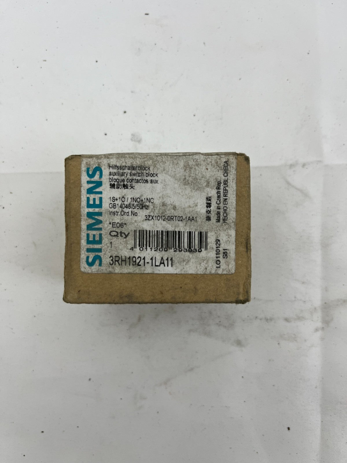 NEW Siemens 3RH1921-1LA11 Auxiliary Switch Block 1NO+1NC SIRIUS Contactor DIN