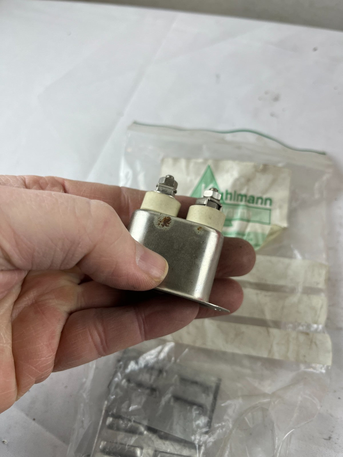 Kuhlmann EL-Varme Dual Terminal Heater Element Bracket Assembly New Old Stock