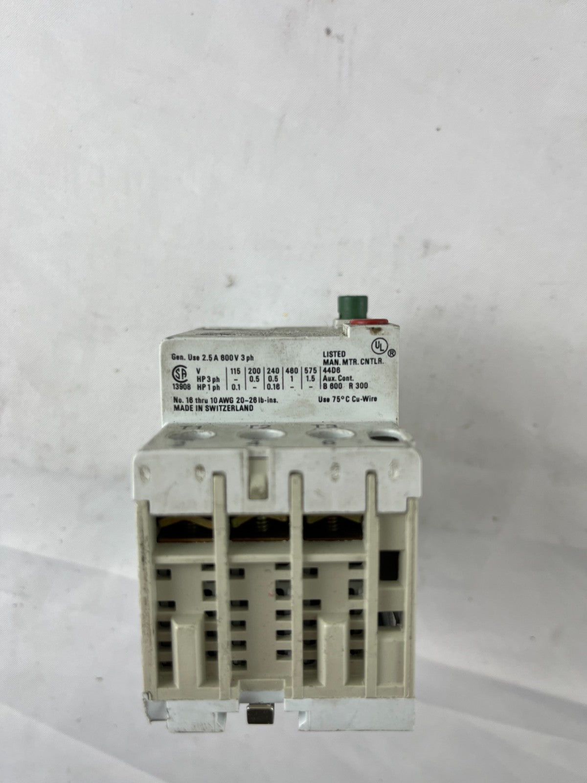 Allen‑Bradley 140-MN-0016 Manual Motor Starter 0.10–0.16A 3‑Pole Used Spare Part