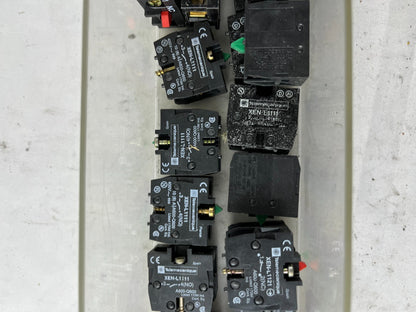 Telemecanique XEN‑L Series Contact Blocks 1NO/1NC Mixed Models Lot Used Bundle