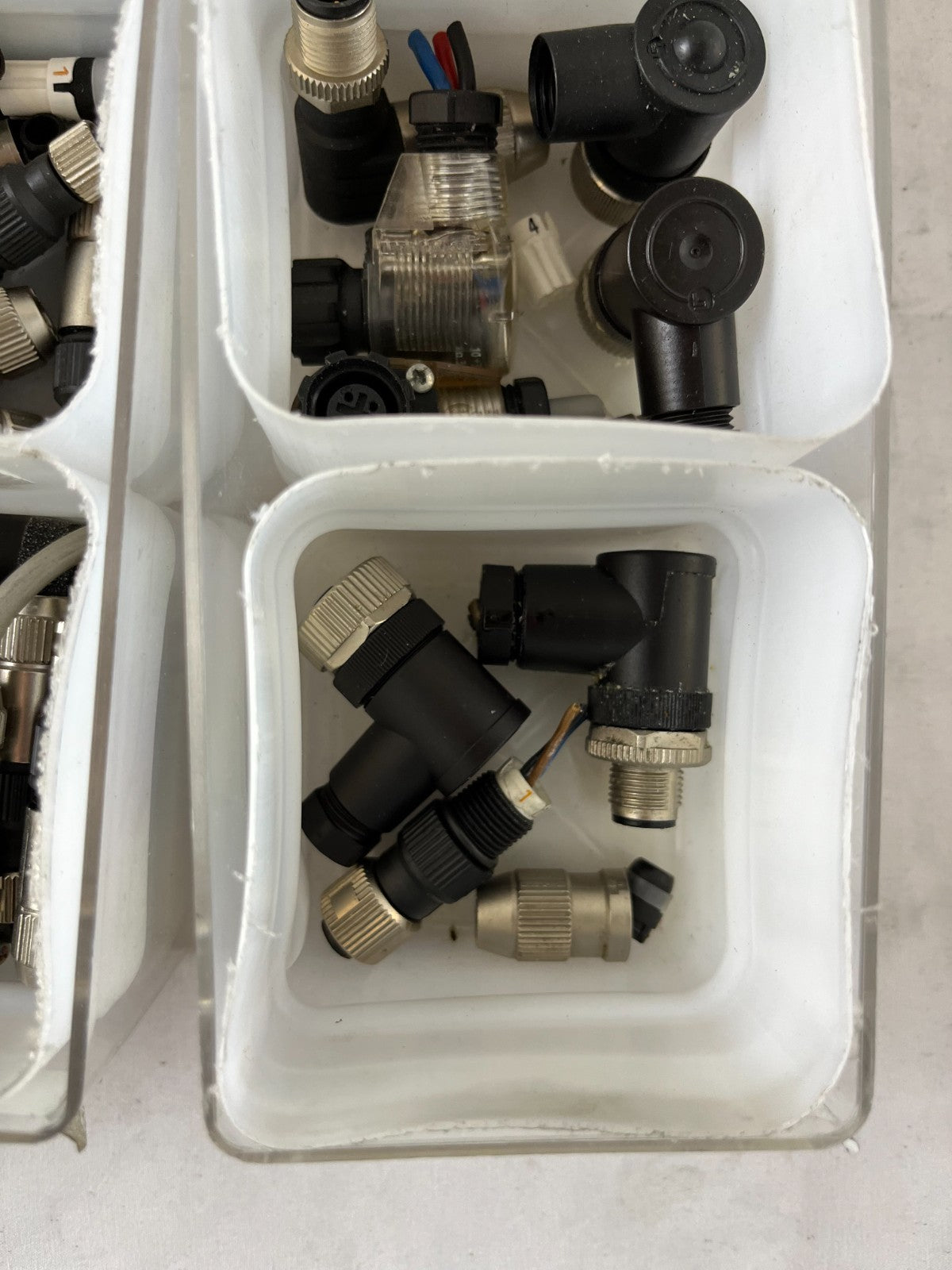 Industrial Connector Lot M12 M8 Sensor Plugs Cables Pneumatic Fittings Mix Spare