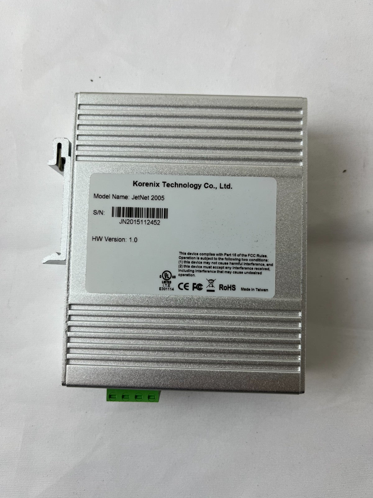 Korenix JetNet 2005 Industrial 5-Port Fast Ethernet Switch DIN Rail 10/100 Mbp