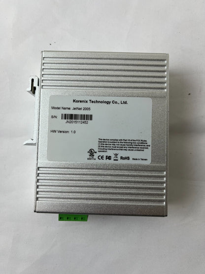 Korenix JetNet 2005 Industrial 5-Port Fast Ethernet Switch DIN Rail 10/100 Mbp