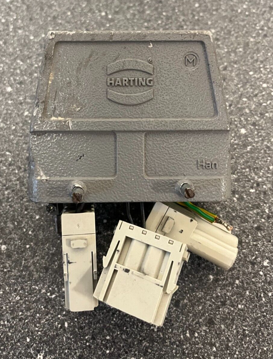 Harting Han Industrial Connector with Mixed Power & Data Modules - Used