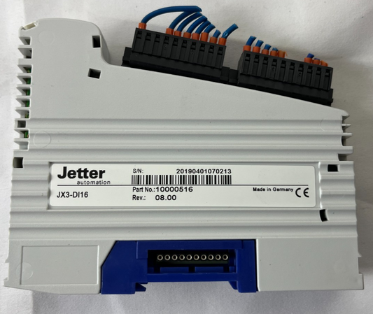 Jetter JX3-DI16 Digital Input Module 10000516 16 Channel 24VDC PLC Used Spare