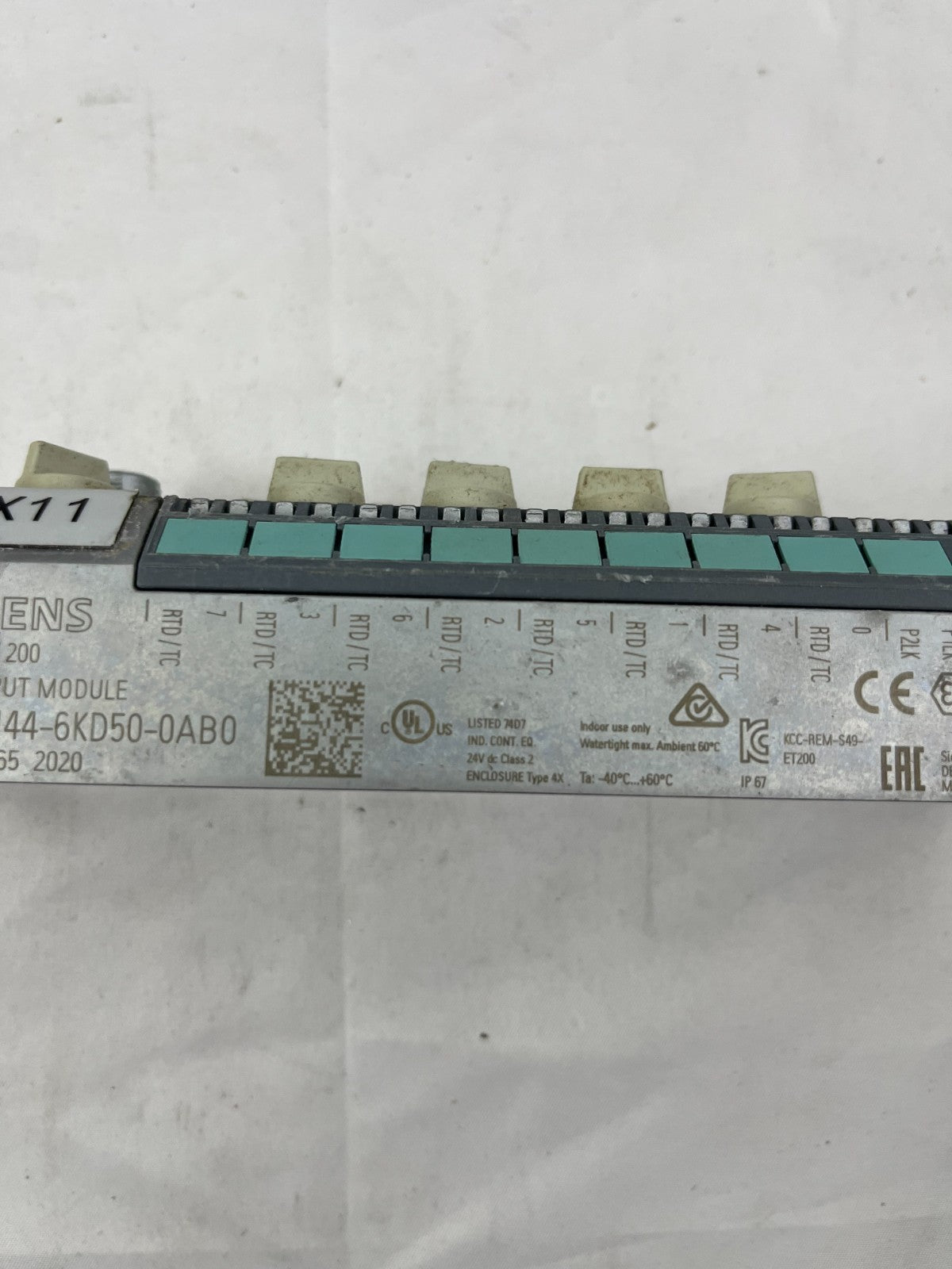 Siemens ET200eco PN Analog Input Module 8AI RTD/TC 144-6KD50-0AB0 IP67 Used