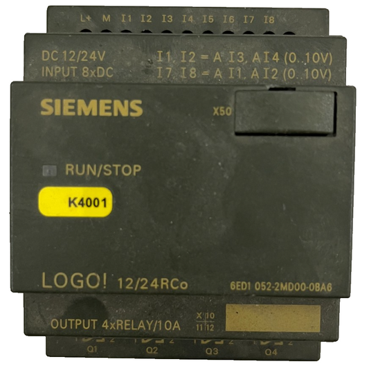 Siemens LOGO! 12/24RCo Logic Module 6ED1 052-2MD00-0BA6 | 8DI/4Relay DO | 12–24V
