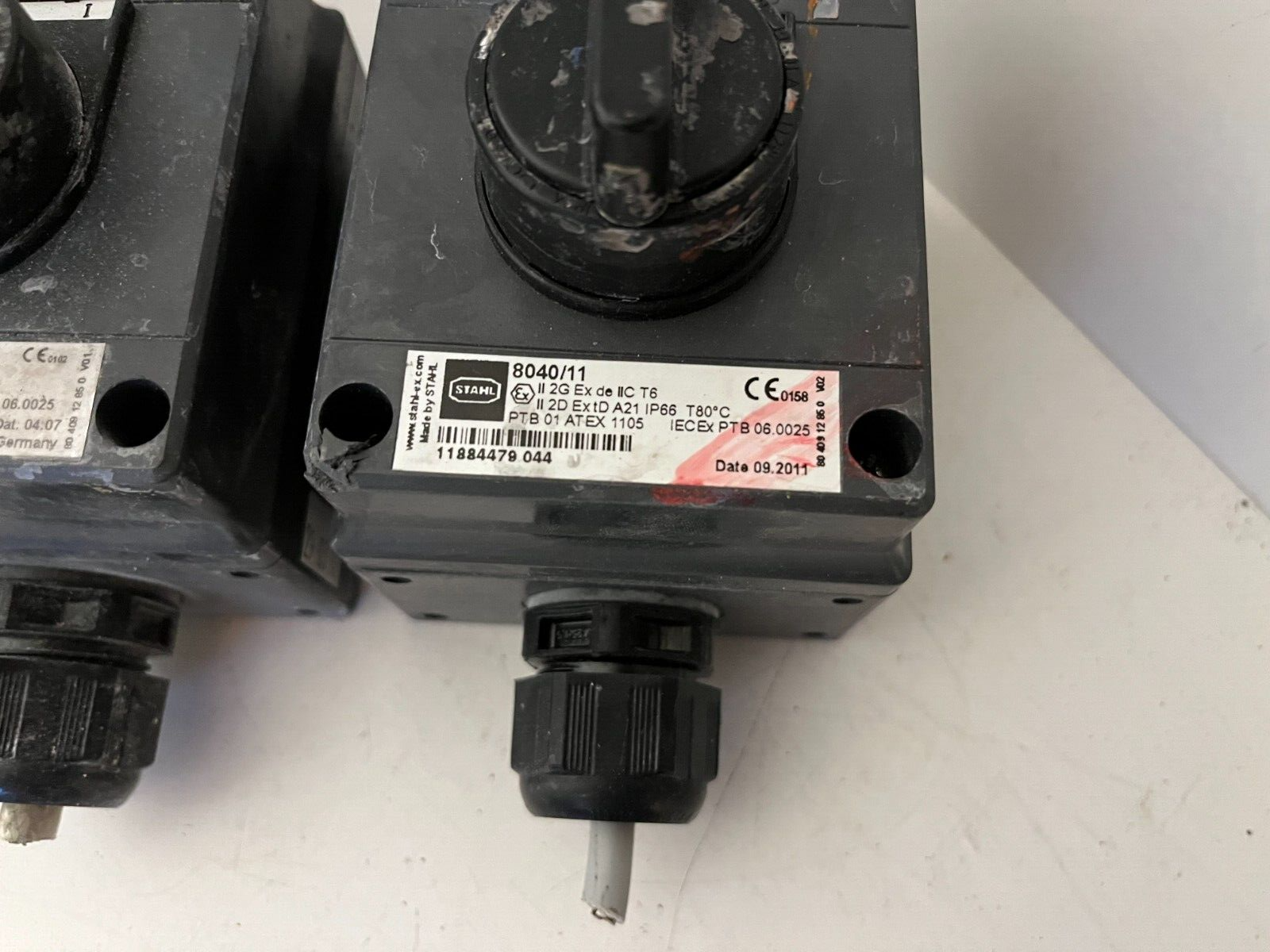2x R. STAHL 8040/11 Explosion-Proof Rotary Switches - 500V AC - IP66 - Used