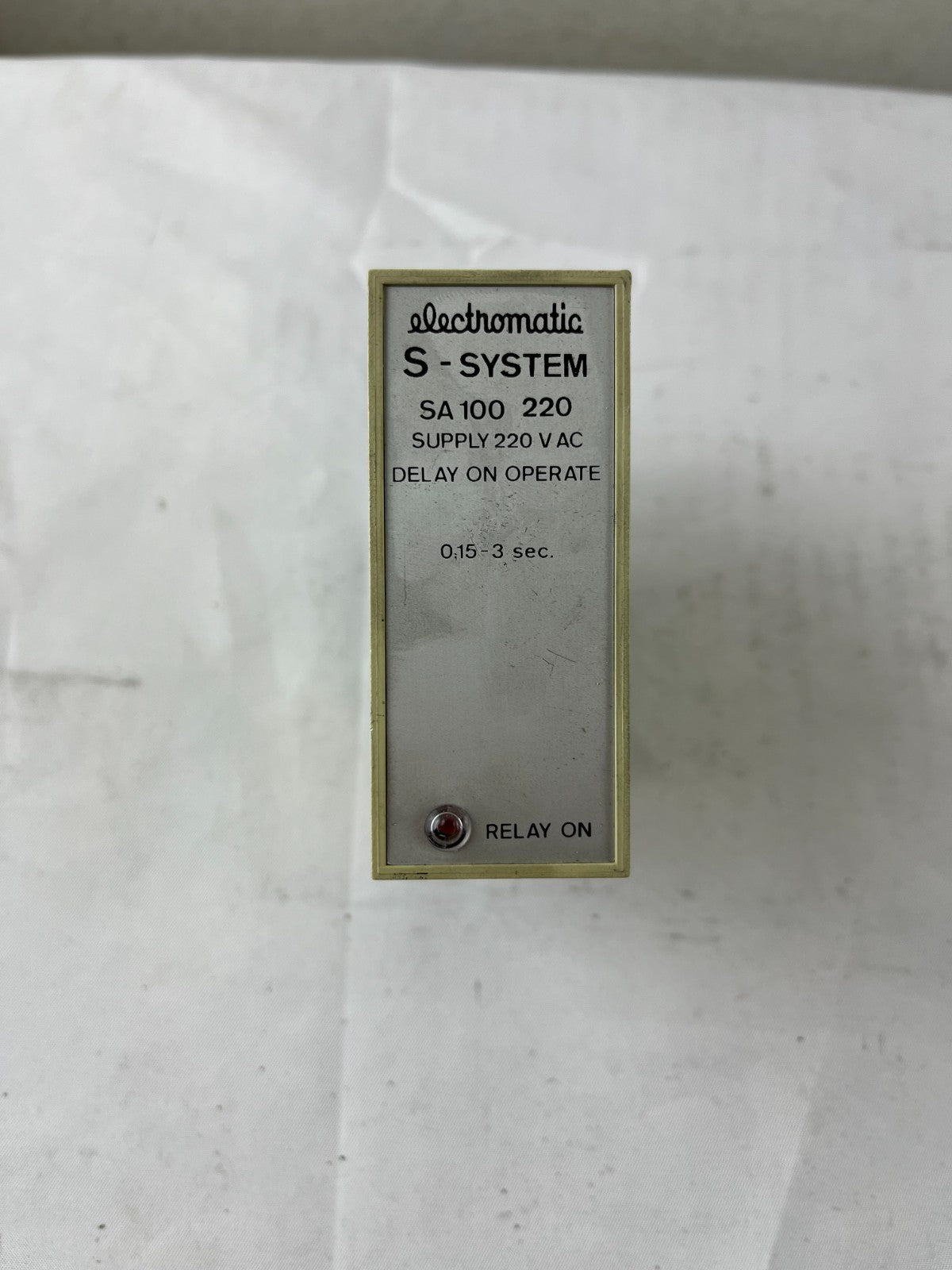 Electromatic SA100 220 Time Delay Relay 220V AC 0.15-3 Sec Delay On Operate