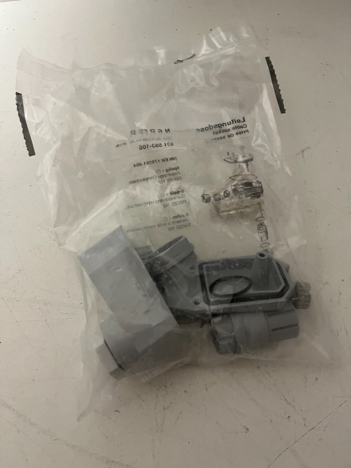 Hirschmann N6RFFR Cable Socket 931553106 6-Pole Crimp Contacts New Sealed