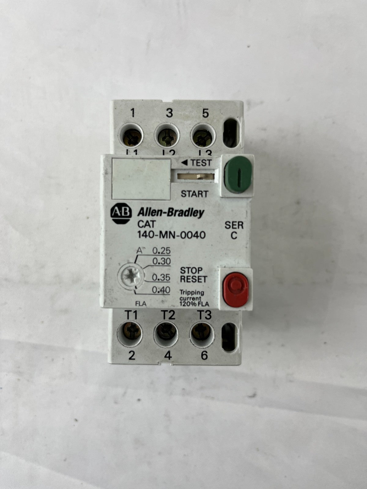 Allen‑Bradley 140-MN-0040 Manual Motor Starter 0.25–0.40A 3‑Pole Used Spare