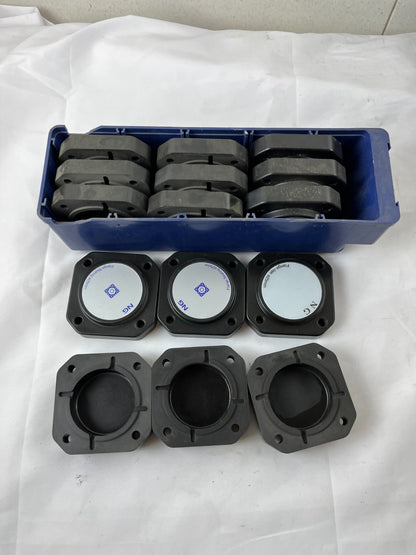 NG Flange Housing Ø25 mm F4 4-Bolt Plastic Bearing Covers Lot of 15 Used Spares