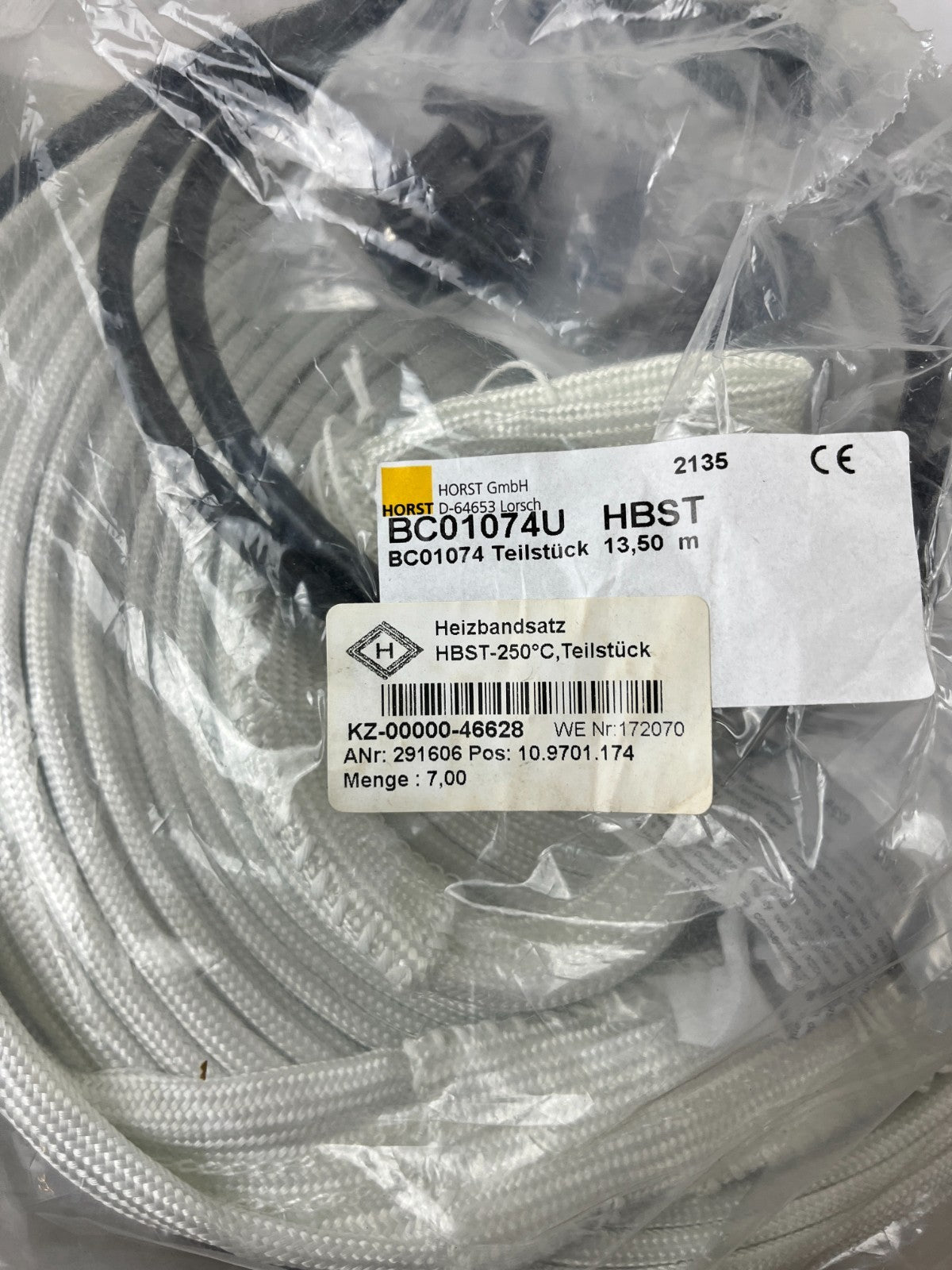 Horst HBST-250°C Heizbandsatz BC01074U Heating Tape Set 13.5 m New Spare Parts