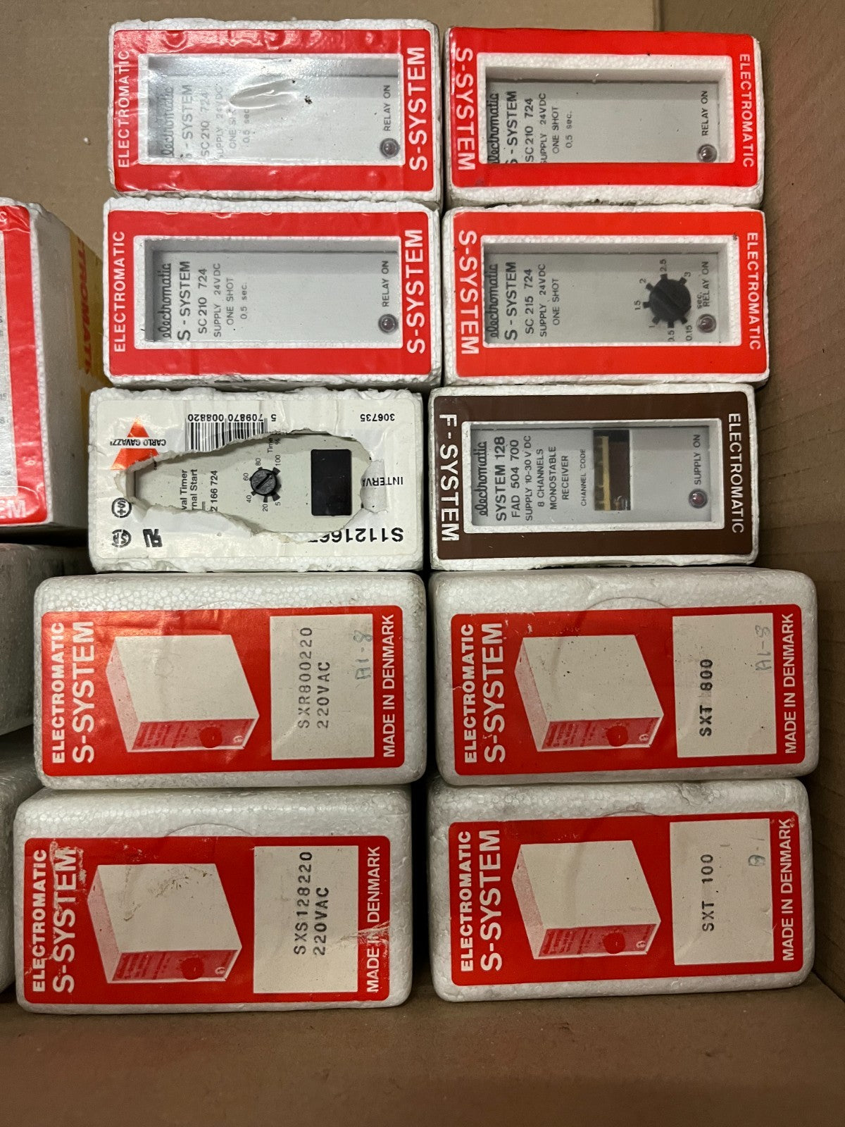 Lot 16x New Electromatic S‑System Timers SC210 724 SB125 724 SXT100 SXR100 220VA