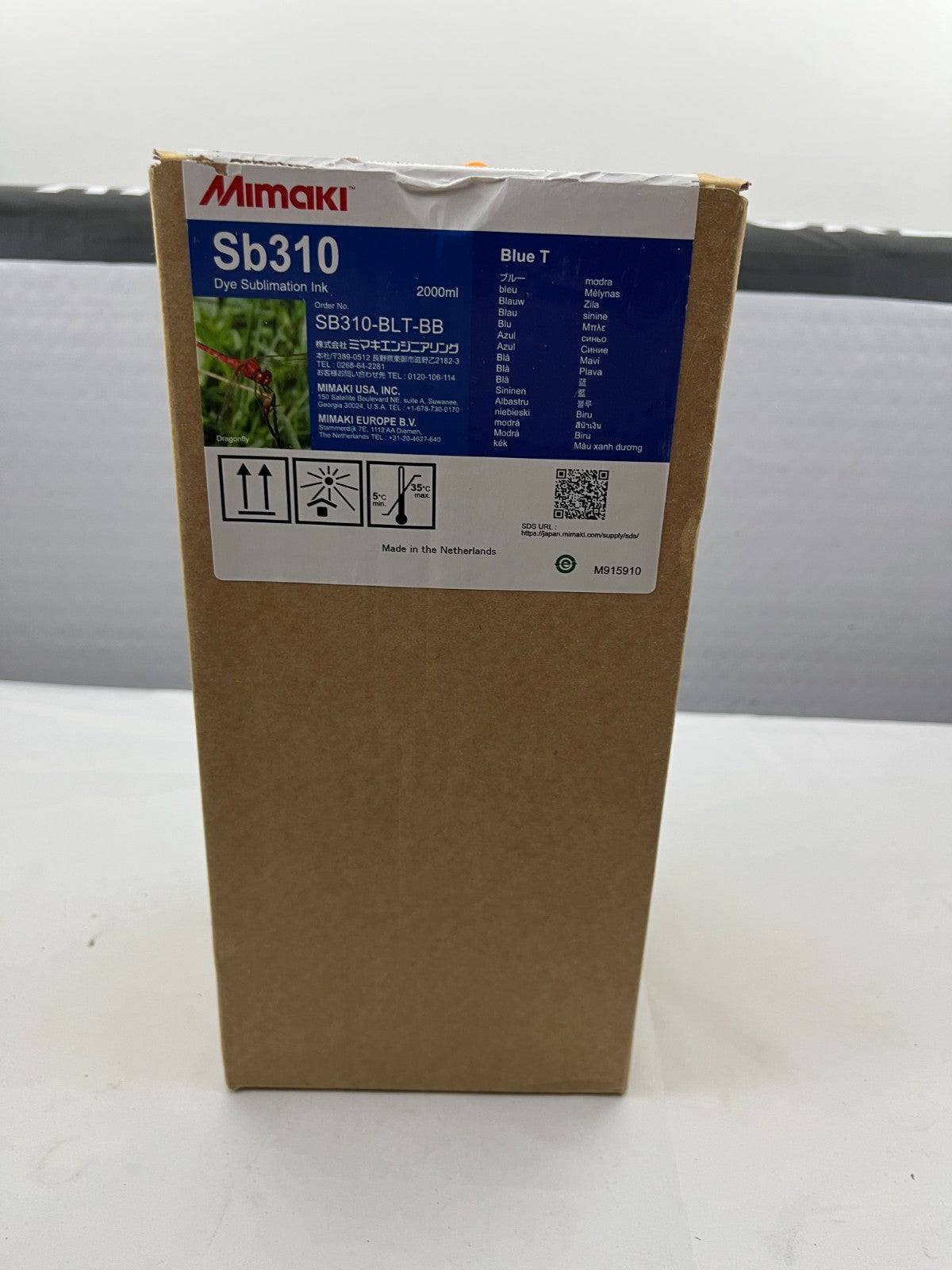 Mimaki Sb300-BL-BB Blue Dye Sublimation Ink 2000ml Genuine Sealed, Exp 09/2025