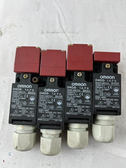 LOT 4x Omron D4DS-1AFS Safety Door Switches USED WORKING Japan IEC947-5-1