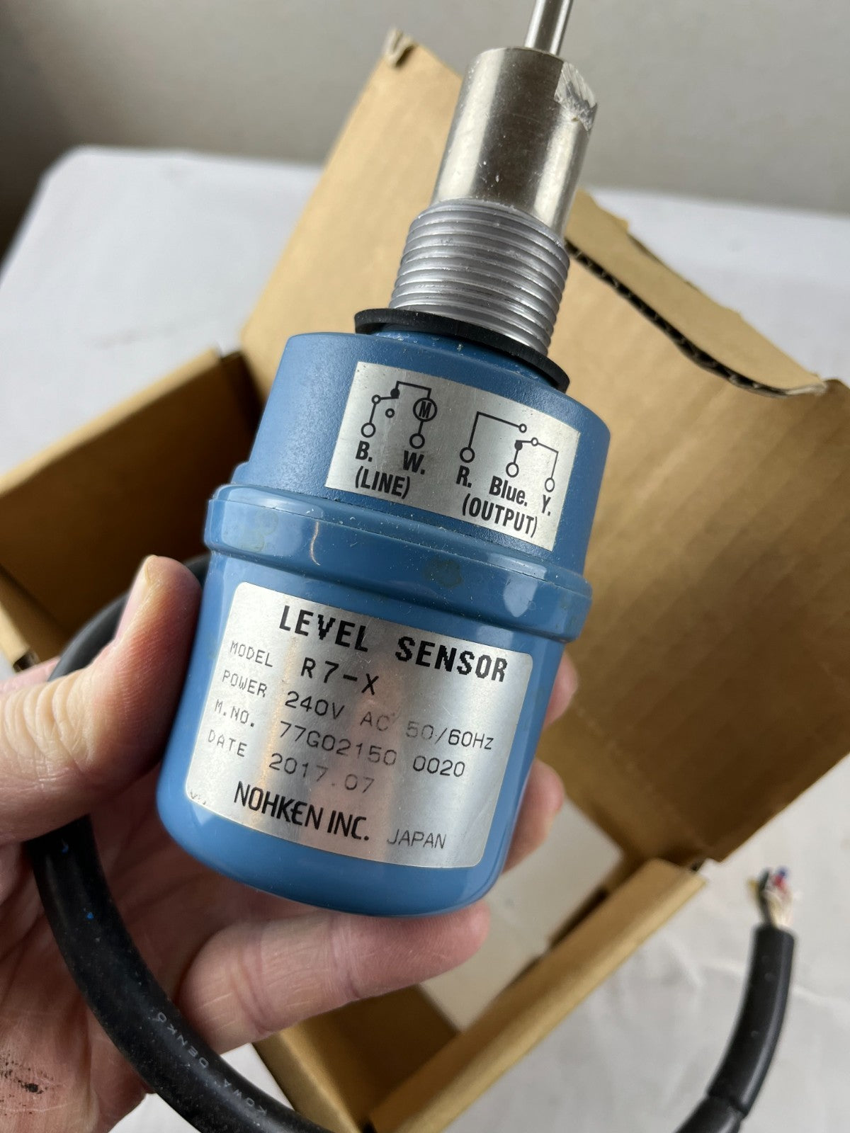 Nohken R7-X Rotary Paddle Level Sensor 240V AC NEW Japan Plastic Extruder Switch